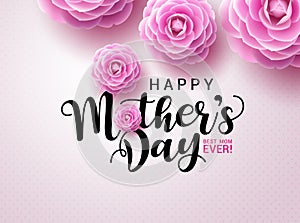 Happy mother`s day vector concept design. Mother`s day greeting typography