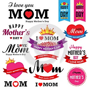 Happy Mother's day vintage type font