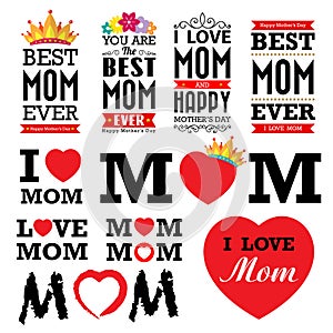 Happy Mother's day vintage type font