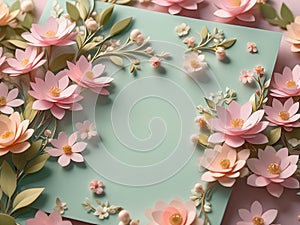 Happy Mother`s Day, Women`s Day, Valentine`s Day, birthday, invitation or Thank You card. Pastel colors.