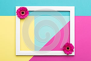 Happy Mother`s Day, Women`s Day, Valentine`s Day or Birthday Pastel Candy Colours Background. Floral flat lay concept.