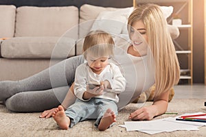 Happy mother spending time with her daughter