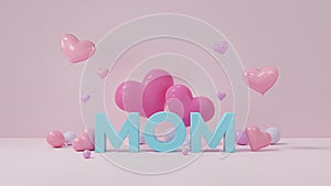 Happy Mothers Day background. Funny Style Sale Promotion Banner Background for Product display or Social Media Banner. Sale Text