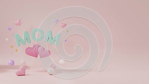 Happy Mothers Day background. Funny Style Sale Promotion Banner Background for Product display or Social Media Banner. Sale Text