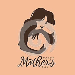 happy mothers day background template vector