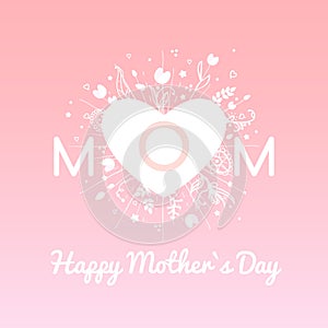 Happy mothers day card vintage retro type font