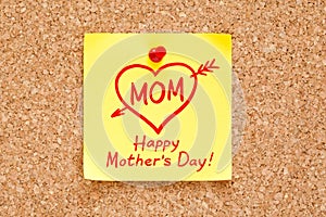 Happy Mothers Day Concept Sticky Note