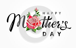 Happy Mothers Day elegant lettering background