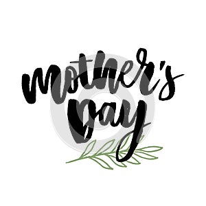 Happy Mothers Day elegant typography pink banner. Calligraphy text and heart in frame on red background for Mother`s Day