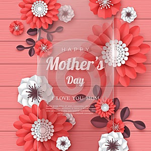 Happy Mothers day greeting card.