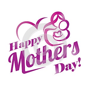 Happy mothers day greeting card template