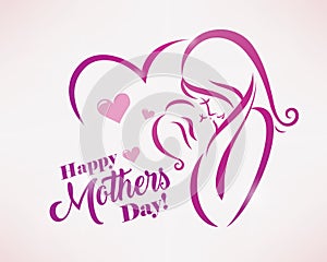 Happy mothers day greeting card template photo