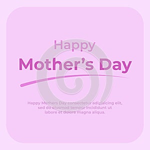 Happy Mothers day greeting card. Vector holiday illustration. I love you mom.