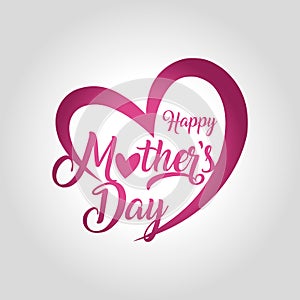 happy mothers day greeting card vector illustration