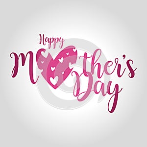 happy mothers day greeting card vector illustration