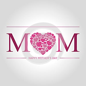 happy mothers day greeting card vector illustration