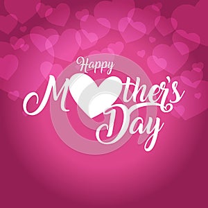 happy mothers day greeting card vector illustration