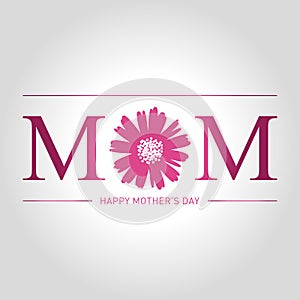 happy mothers day greeting card vector illustration