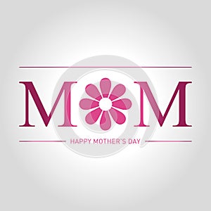 happy mothers day greeting card vector illustration