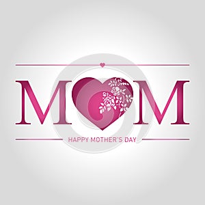 happy mothers day greeting card vector illustration