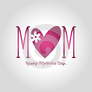 happy mothers day greeting card vector illustration