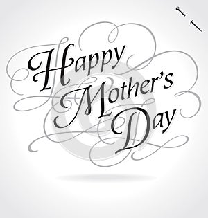 HAPPY MOTHERS DAY hand lettering (vector)