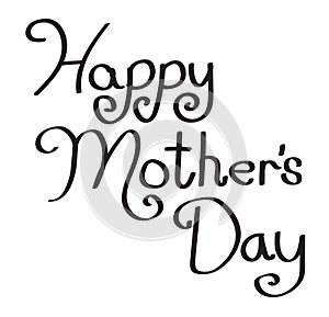 Happy Mothers Day Handwritten Type