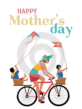Happy Mothers Day Holiday vector greeting card