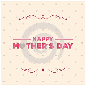 Happy Mothers Day lettering. Handmade calligraphy vector illustr