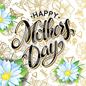 Happy Mothers Day Lettering,Typographical Design