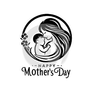 Happy mothers day stock illustrations text frees download.
