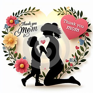 Happy mothers day, thank you mom, i love you mom