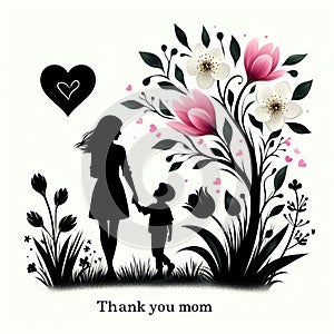 Happy mothers day, thank you mom, i love you mom