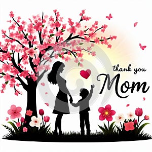 Happy mothers day, thank you mom, i love you mom