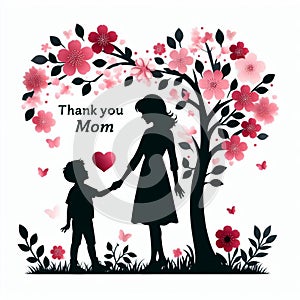 Happy mothers day, thank you mom, i love you mom