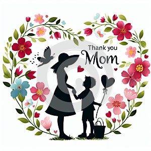 Happy mothers day, thank you mom, i love you mom