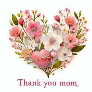 Happy mothers day, thank you mom, i love you mom