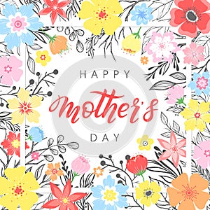 Happy Mothers Day typography
