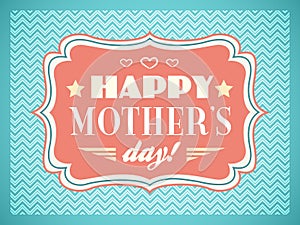 Happy Mothers day. Typography letters font type