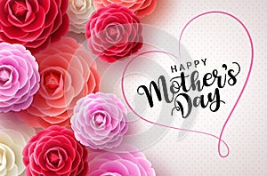 Happy mothers day vector greetings card background.