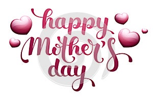Happy Motherâ€™s Day with hearts