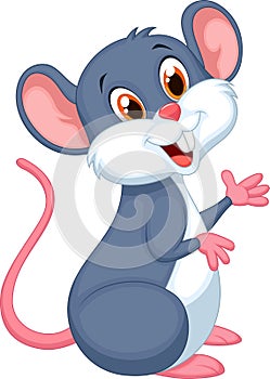 Happy mouse cartoon