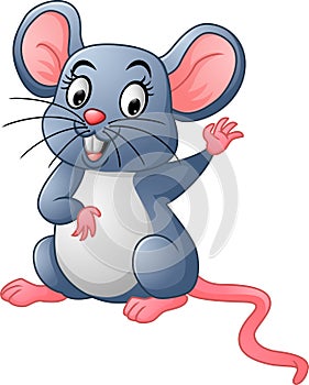 Happy mouse cartoon