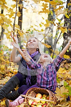 Happy mum and the daughter