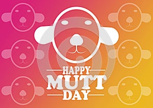Happy Mutt Day Vector illustration