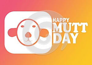 Happy Mutt Day Vector Illustration