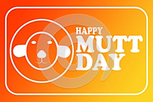 Happy Mutt Day Vector Template Design Illustration