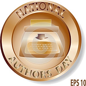 Happy National Authors Day Sign and logo