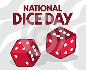 happy national dice day with a dice