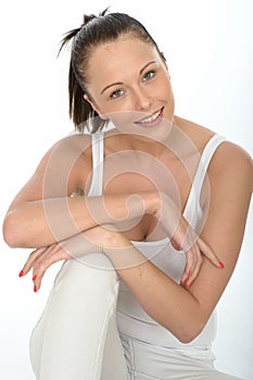 Happy Natural Beautiful Confident Young Woman Portrait